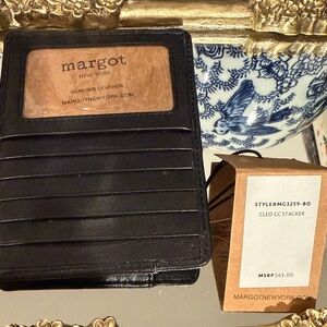 Margot Black Leather Card Holder